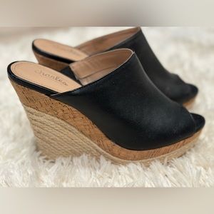 Charles by Charles David wedge with a peep-toe